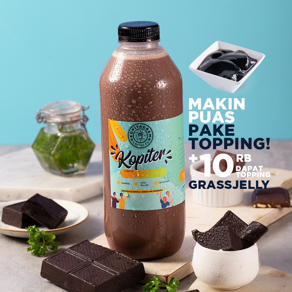 

Coklat Dingin With Grass Jelly 1 Liter - KOPITER by Kopitagram