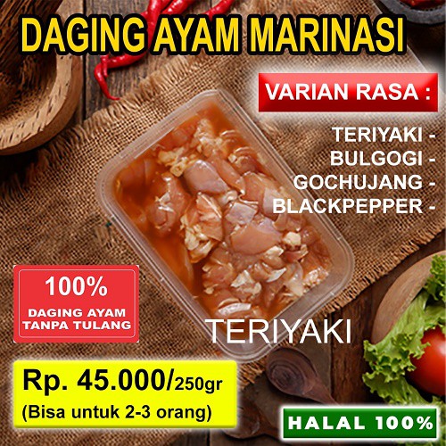 

DAGING AYAM MARINASI, DAGING AYAM BERBUMBU REMPAH NIKMAT TERMURAH HALAL FOOD