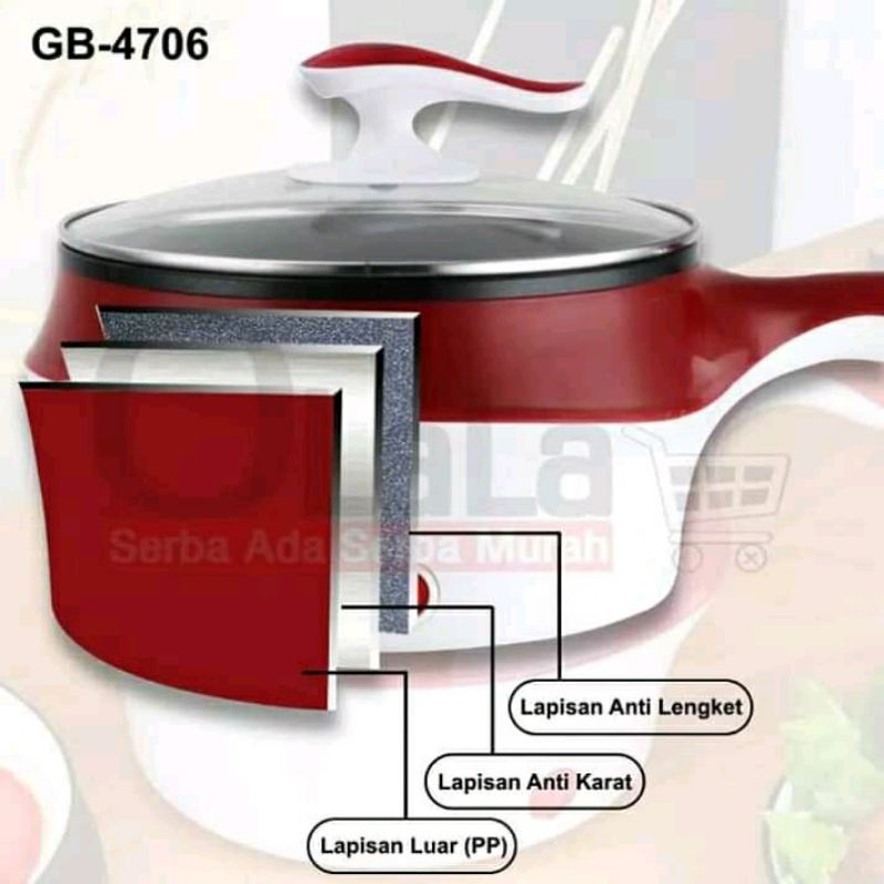 PANCI LISTRIK SERBAGUNA UK.18CM/PANCI ELEKTRIK MULTIFUNGSI/PANCI ANAK KOS