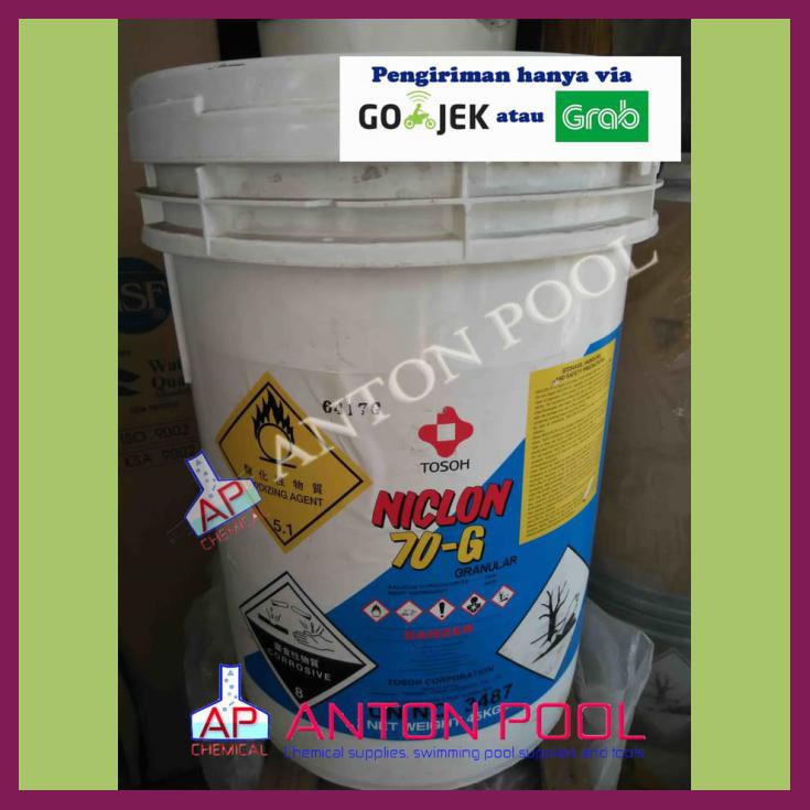 

KAPORIT / CHLORINE GRANULAR JEPANG NICLON 70% (1KG) GOJEK / GRAB ONLY