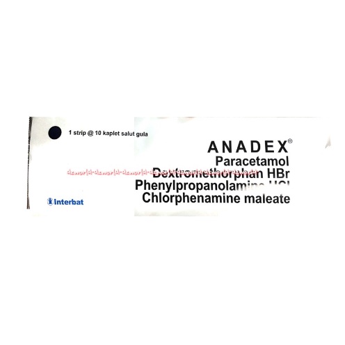 Anadex Paracetamol Dextromethorphan  10kaplet Obat Penurun Demam Anadek Ana Dex