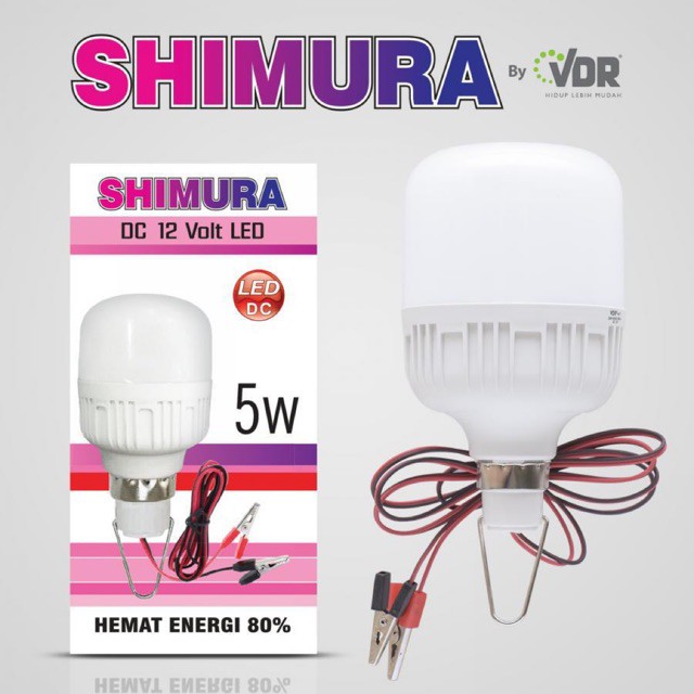 Lampu Led DC 5 Watt led DC 5W shimura dc 5watt lampu aki bohlam lampu aki adaptor lampu jualan motor