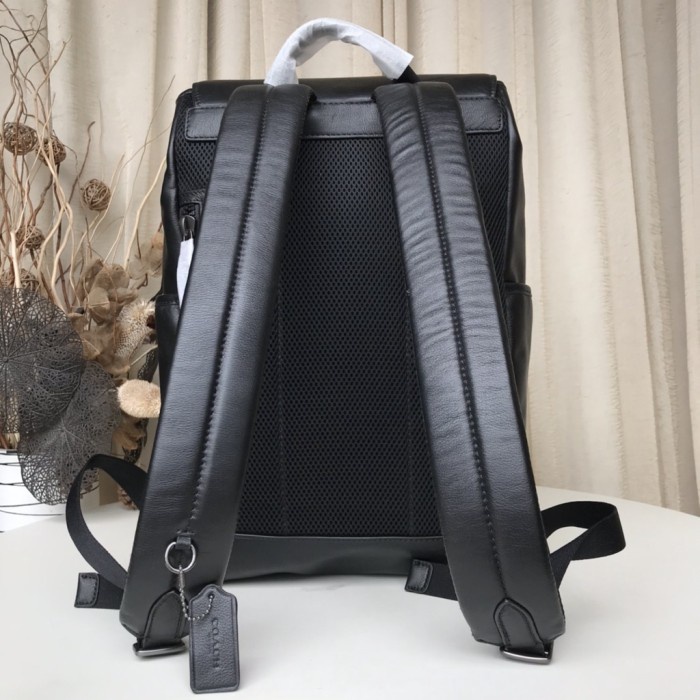 Coach Track Backpack Logo Black Bag