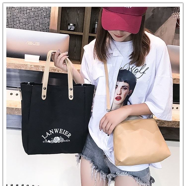 SQ2182 Tas Tote Bag Stylish 2in1 Kekinian Import BOM2182