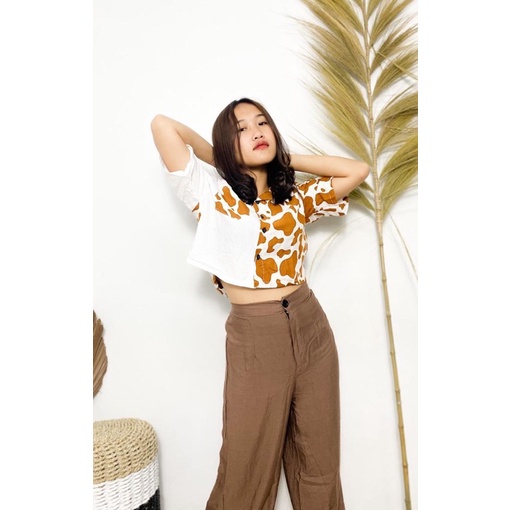 KEMEJA TWO TONE CROP