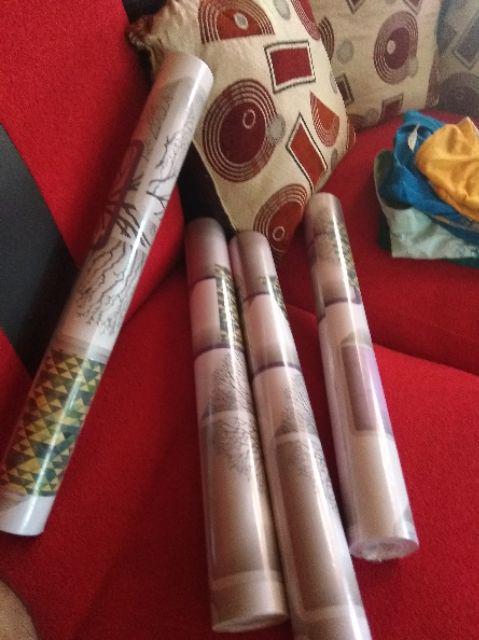 Wallpaper Dinding Sticker Motif 3d 45cmx10m