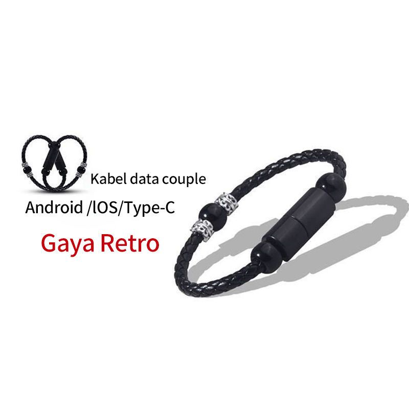 KABEL DATA MICRO USB TIPE ANDROID APPLE C MODEL GELANG VD