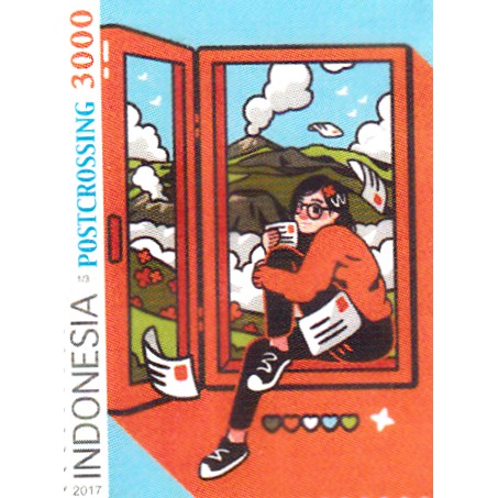 

Prangko / Perangko Indonesia Nominal 3000 Edisi Postcrossing #3