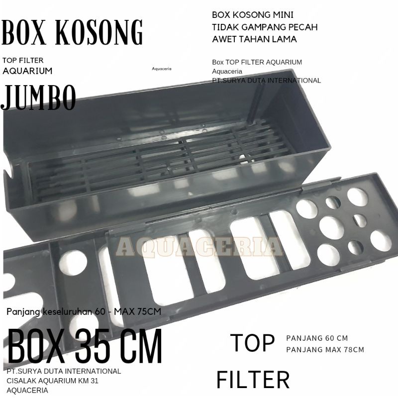 Top filter Box kosong JUMBO filter box Kosong aquarium box nya saja