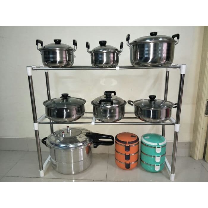 Microwave Storage Rack Rak portable serbaguna 2 susun kitchen dapur on