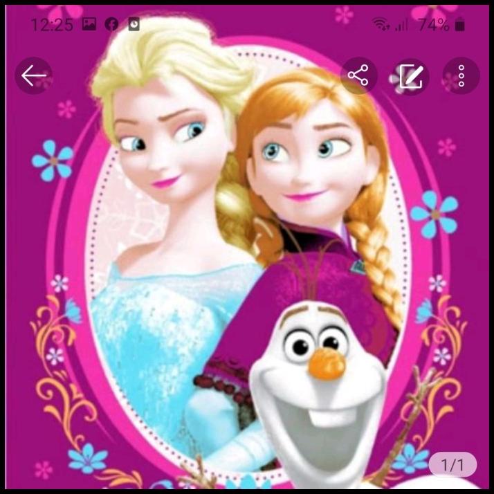 Selimut Rosanna Sutra Panel Uk 150X200 Motif Frozen