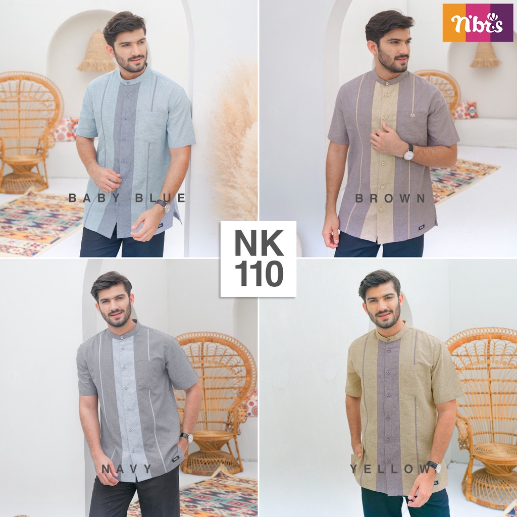 Nibras Koko Pria NK 110 Bahan Intrarami Rayon atasan Pria Casual Outfit Modern