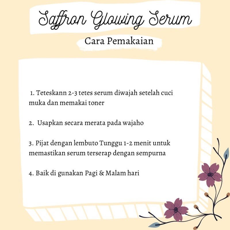 serum saffron glowing whitening serum pemutih badan serum colagen mencerahkan wajah