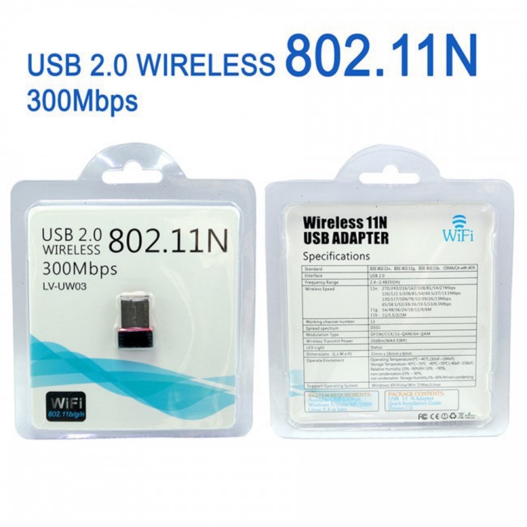 XOBOX - USB WiFi Wireless Adapter Network Usb wifi dongle 300MBPS/ Wifi Dongle 802.11N AK001