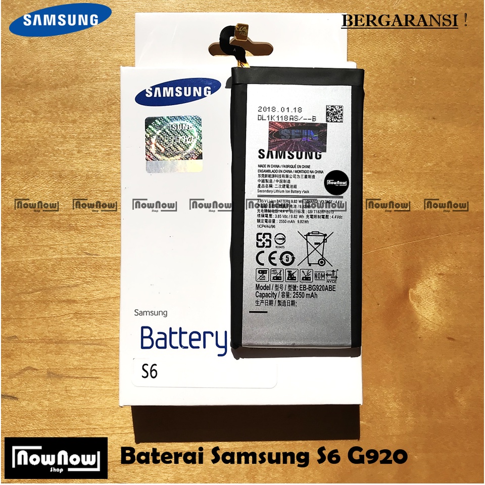 Baterai Samsung Galaxy S6 / S6 Flat G920 G9200 G9208 G9209 EB-BG920ABE Original Batre Batrai HP