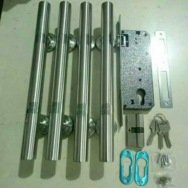 SET 4PCS Pull handle pintu suling Maven 30cm + kunci body pelor set body kunci pintu tarikan pintu