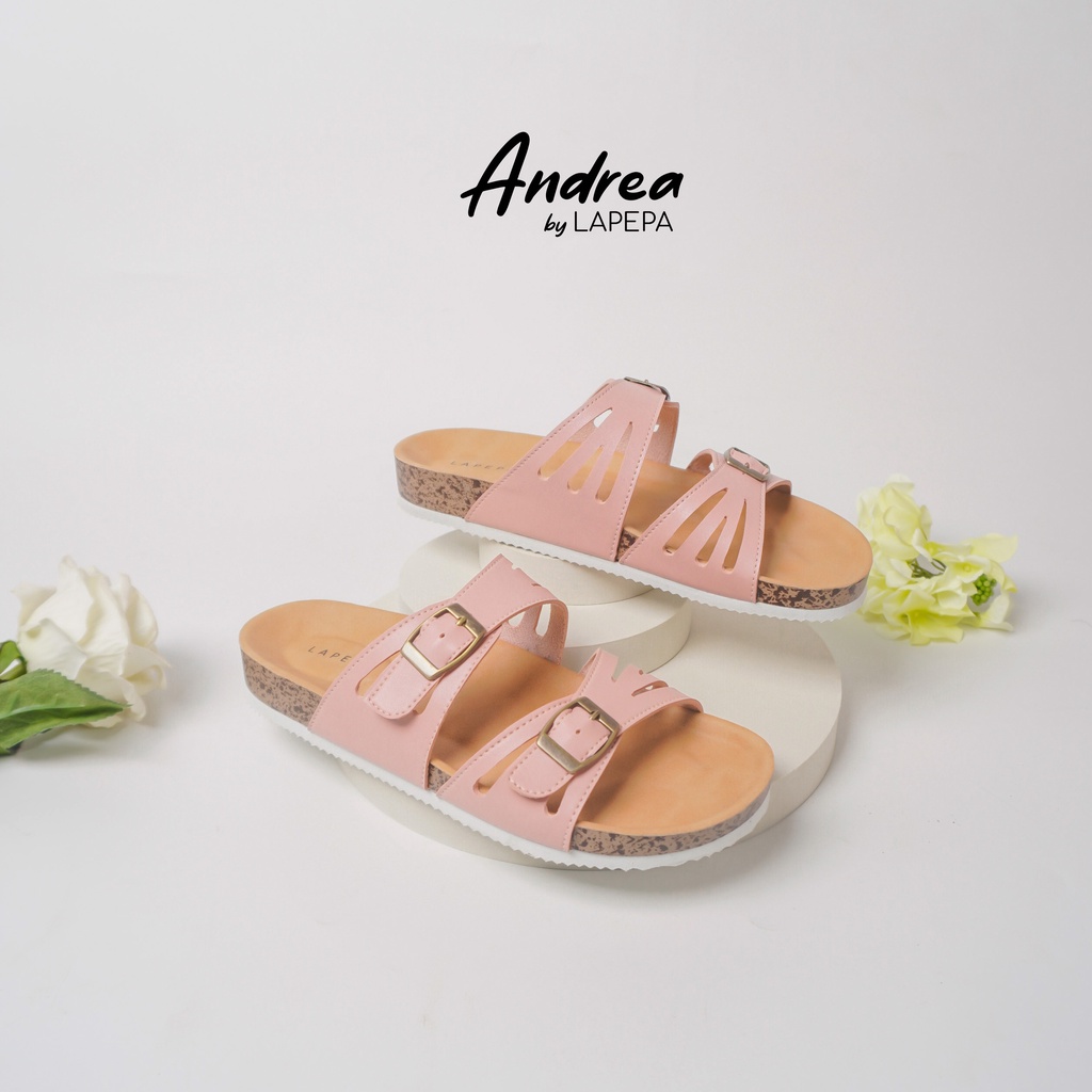 AVLINSTORE - tipe ANDREA Sandal Wanita Casual Model Birken Sol Puyuh Sendal Cewek Sol Kulit Santai Ban dua Empuk