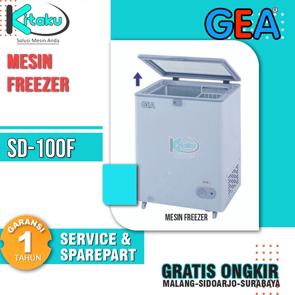 Sliding Flat Glass Freezer GEA-SD-100F