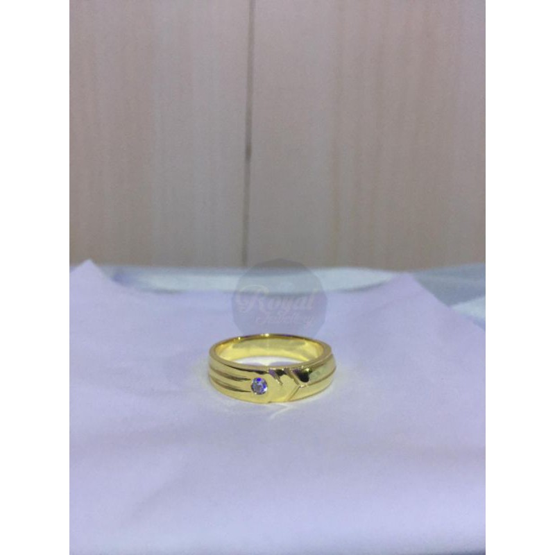 cincin kawin nikah pria tunangan palladium perak emas platinum RJ008