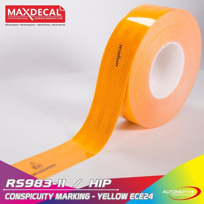 

TERMURAH !!! MAX DECAL REFLEKTOR SAFETY SIGN TAPE RS983 SERIES DIAMOND 5CM LOGO ECE - Putih I