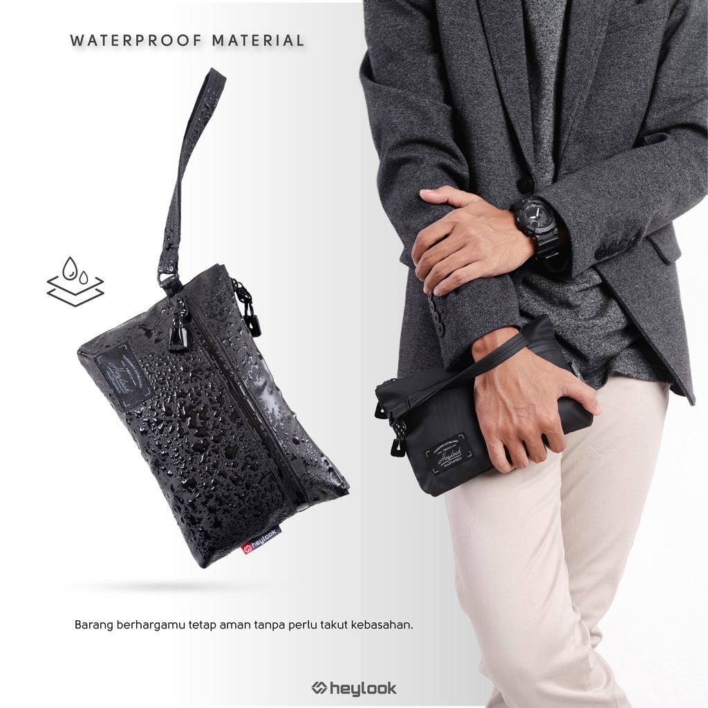 Clutch Bag Tas Tangan Pria Hand Bag Waterproof Stylist Tas Genggam Tas Anti Air Tas HP Handbag Pouch Premium Tahan