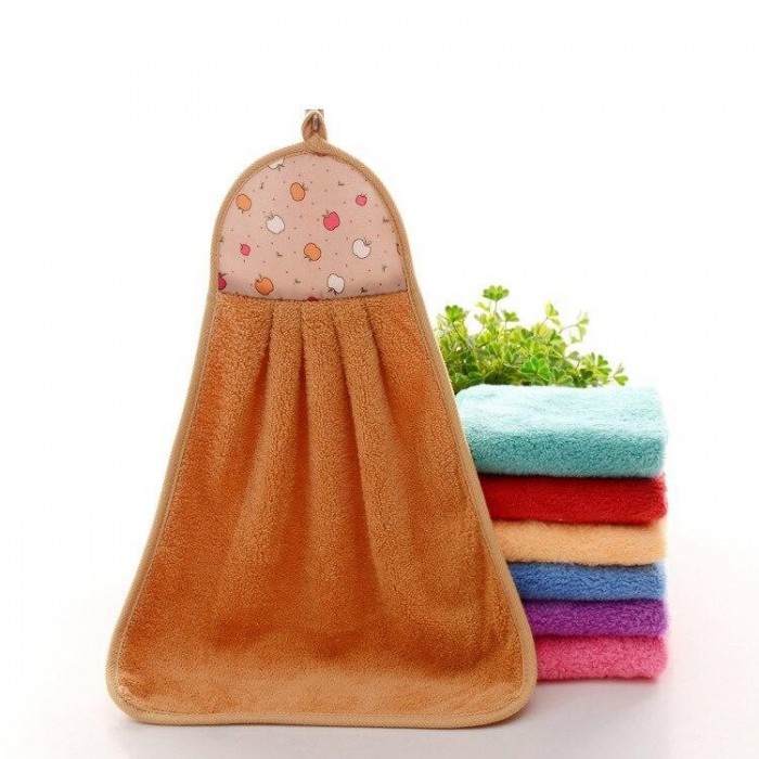 Kain Lap Tangan Polos Hand Towel Warna Handuk Gantung Wastafel Coral Fleece Bulu Karang Serap Air COD