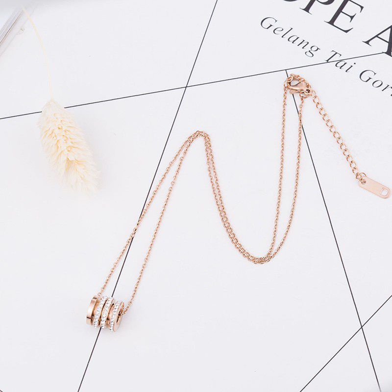 REAL PICTURE-KALUNG KOREA TITANIUM ROSE GOLD-KALUNG WANITA TITANIUM-KALUNG TITANIUM KOREA ROSE GOLD