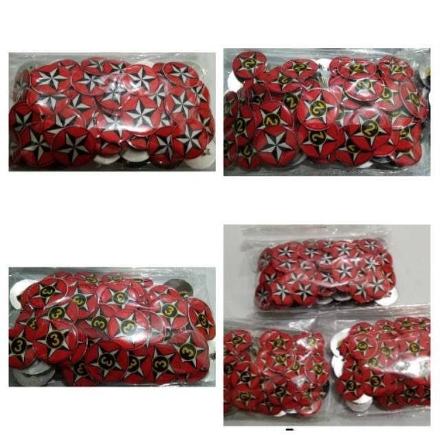 PIN bintang tahunan 100 biji fiber