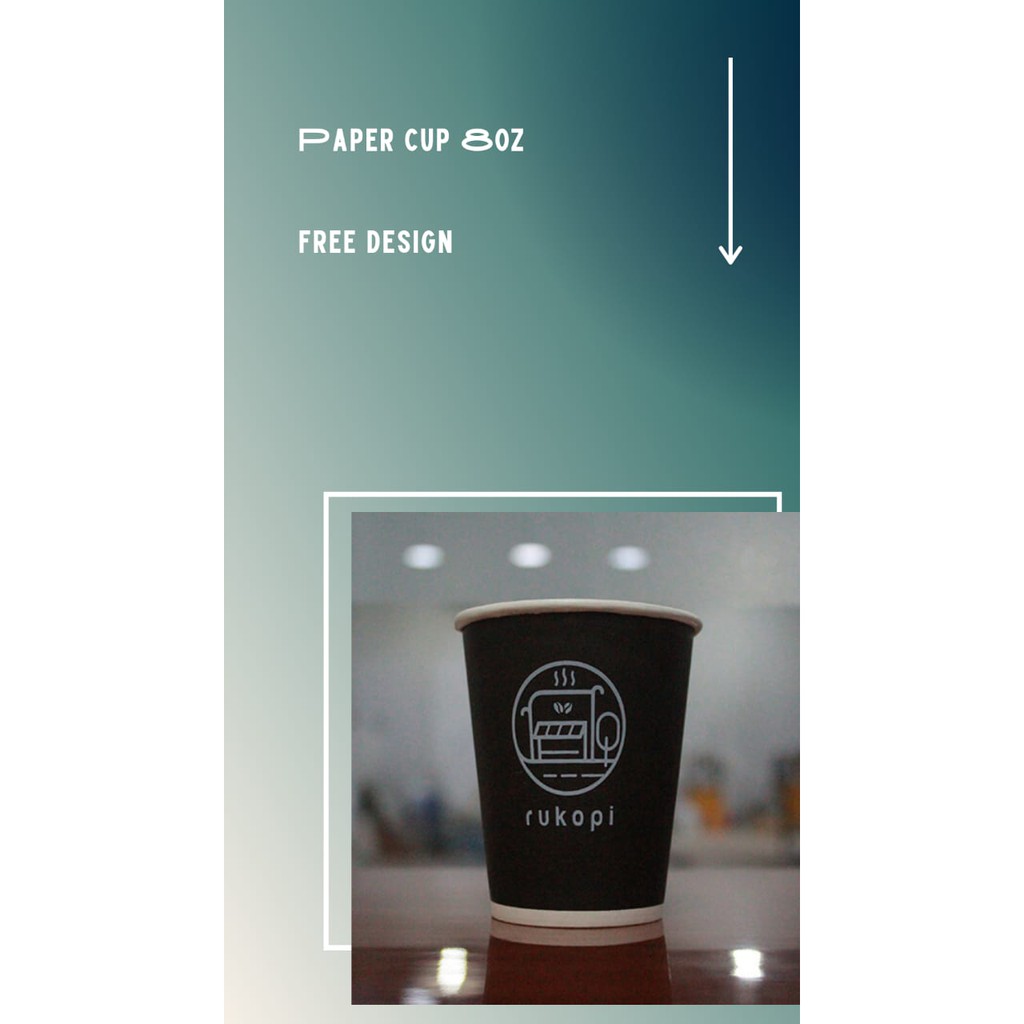 

SABLON PAPER CUP 8oz DASAR HITAM - SABLON PAPER 1 WARNA