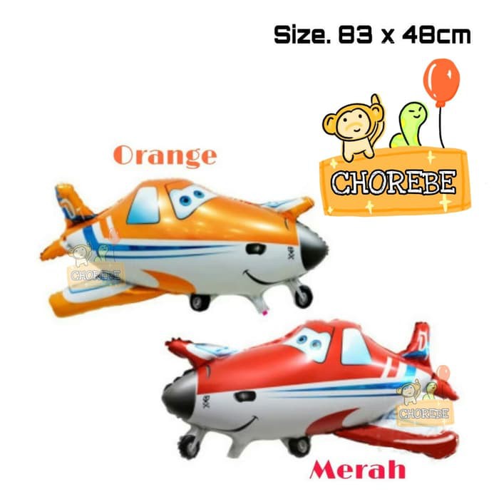 Balon Foil Pesawat Terbang / Plane Lucu