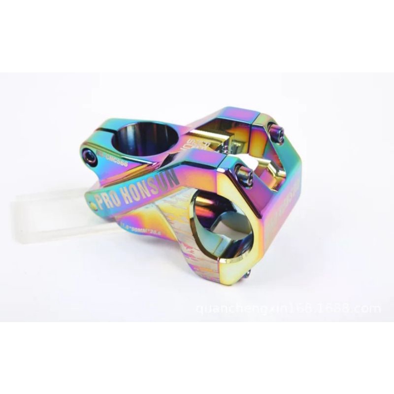 Pro Honsun Stem 31.8 mm Panjang 50 mm  Stem Handlebar Sepeda AM DH Rainbow