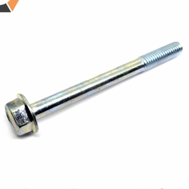 BAUT TOPI / FLANGE BOLT PUTIH M6 X 75MM (KUNCI 8)