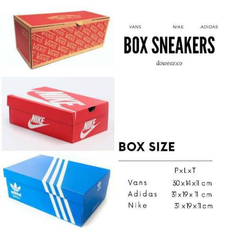 

BOX / Inner Box Puma, Nike, Adidas, Specs, Vans, Converse / Kardus Sepatu