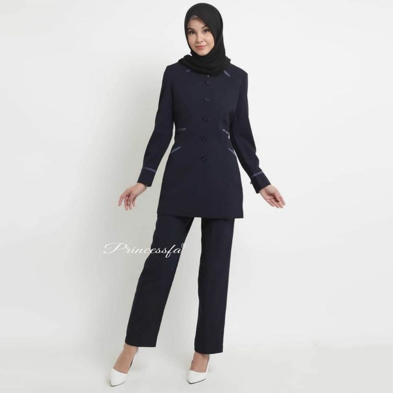 baju kerja kantor warna Dongker stelan celana