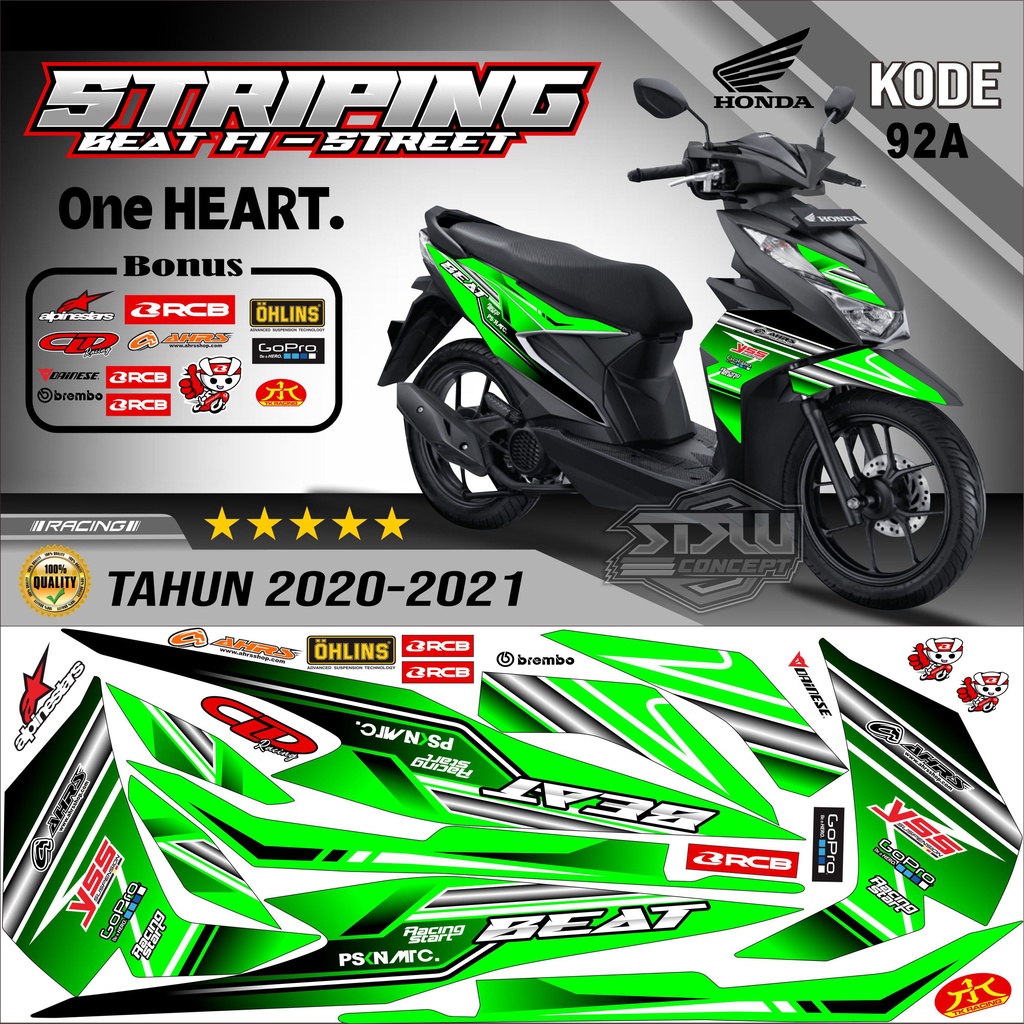 Striping Beat New Stiker Lis Motor Beat New Variasi kode 92