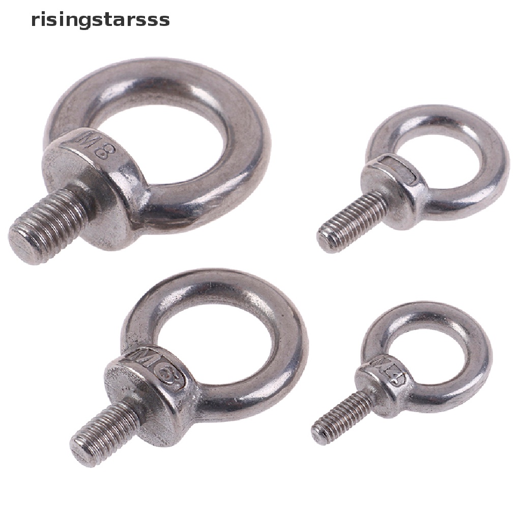 1pc Sekrup Ring Loop Hole Bahan Stainless Steel 304 Untuk Mengangkat Mata