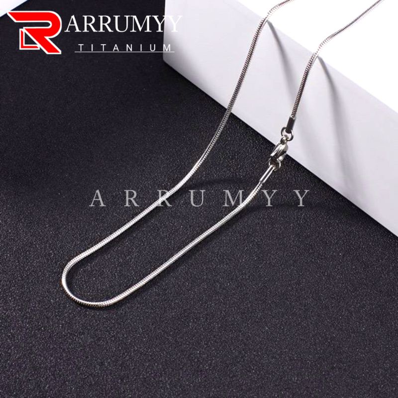 ARRUMYY Kalung Pria Wanita Original Titanium Gold Silver Anti Karat