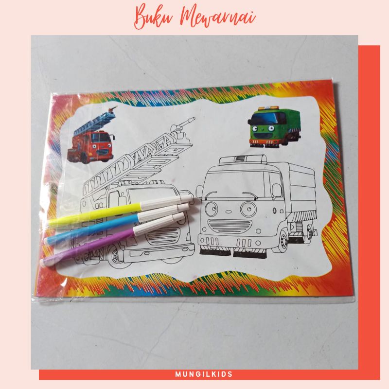 nice kids | Buku Mewarnai anak | Buku gambar | BUKU GAMBAR TAYO | 100% ORIGINAL [ BISA COD ]