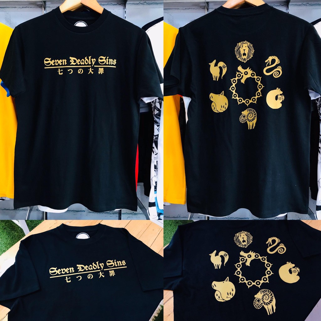 Kaos Anime Seven Deadly Sins Gold Nanatsu No Taizai