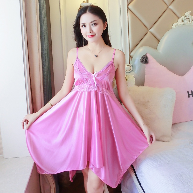 Baju Tidur Hot Sling Es Sutra Wanita Imut BT27