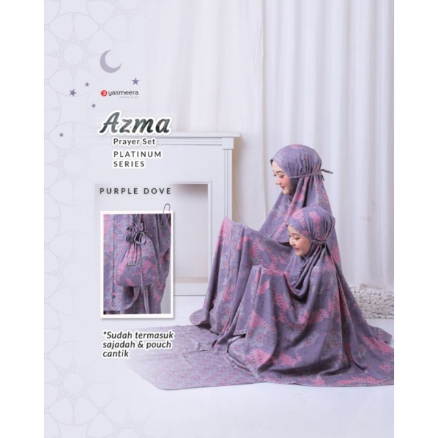 AZMA PLATINUM SERIES BY YASMEERA (MUKENA COUPLE  SET SAJADAH) BAHAN RAYON PREMIUM