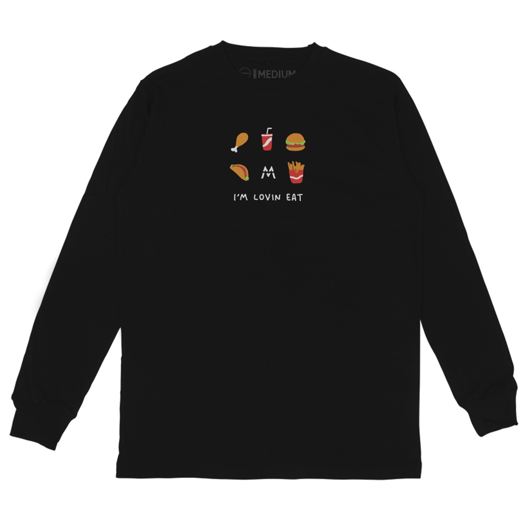 Jual Mailmo Longsleeve Eats Black | Shopee Indonesia