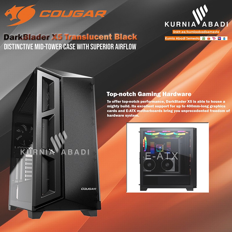 COUGAR GAMING CASE DarkBlader X5 Mid-Tower with Superior Airflow