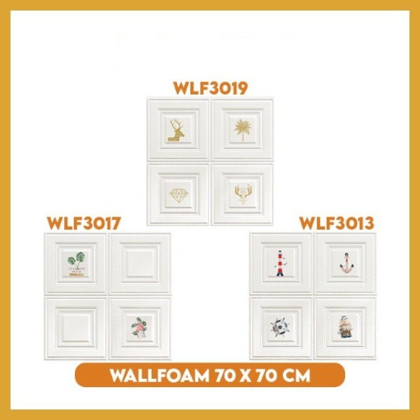 MILIKI SEGERA!!Wallpaper Timbul Brickfoam 3D Motif Dinding ukuran 70 x 70cm Putih WALLPAPER DINDING 3D FOAM MOTIF BATU BATA - BARNIK88