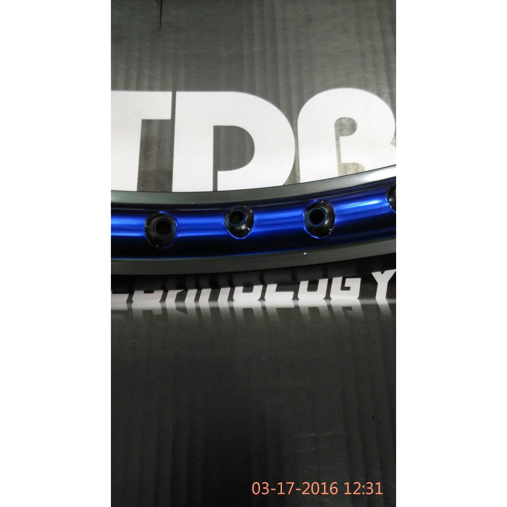 Velg TDR 2 Tone warna hitam biru/set Ori