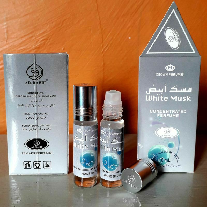 WHITE MUSK Parfum AR-RAFIF Kemasan 6ml Minyak Wangi Roll On Non Alkohol