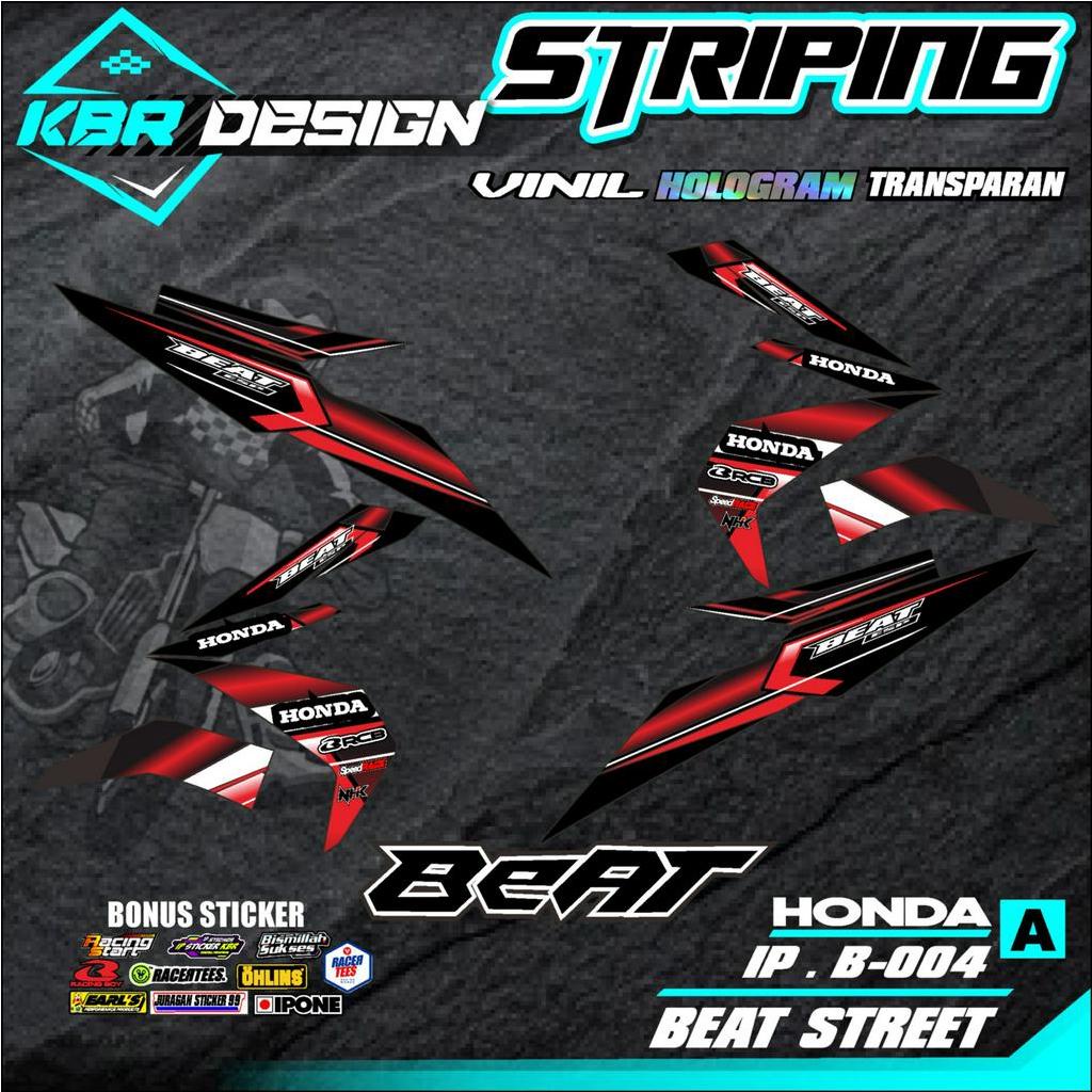 COD Stiker Striping BEAT STREET/ Sticker Variasi List Skotlet Motor Honda BEAT STREET/ KODE IP.B-004