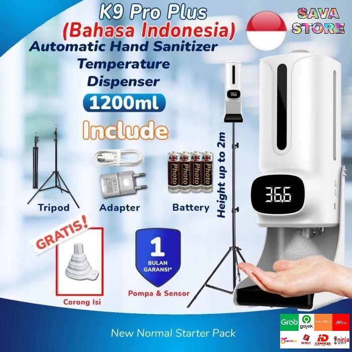 K9 PRO PLUS 2 IN 1 THERMOMETER BAHASA INDONESIA INCLUDE DISPENSER