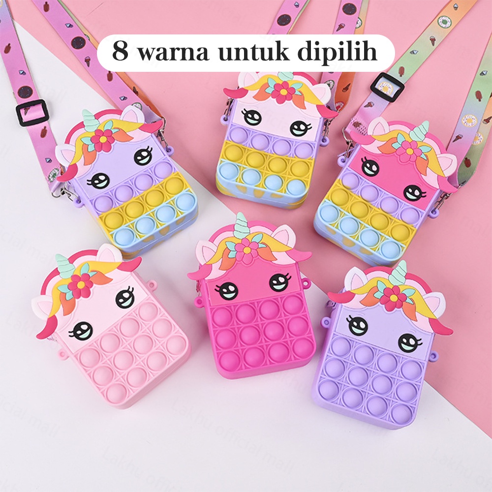 BEVAVAR Tas Pop It Anak Selempang Bag Dompet Lucu