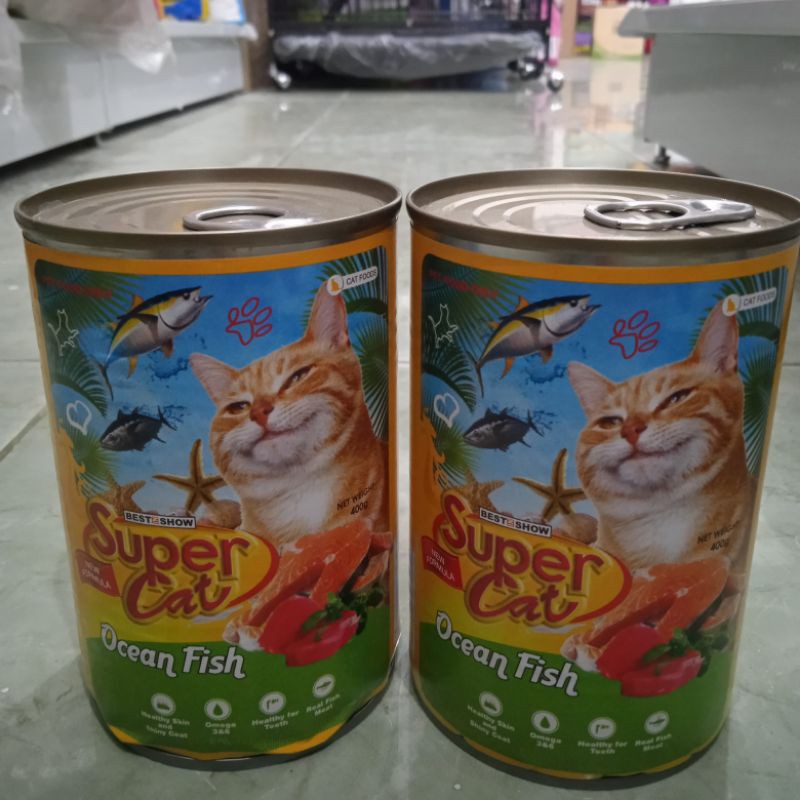 supercat wetfood kaleng Ocean fish 400gr